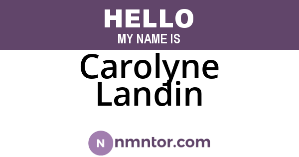 Carolyne Landin