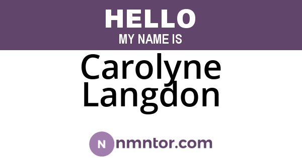 Carolyne Langdon