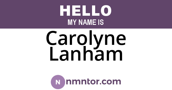 Carolyne Lanham