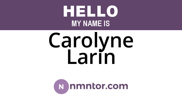 Carolyne Larin