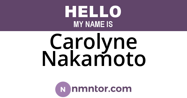 Carolyne Nakamoto