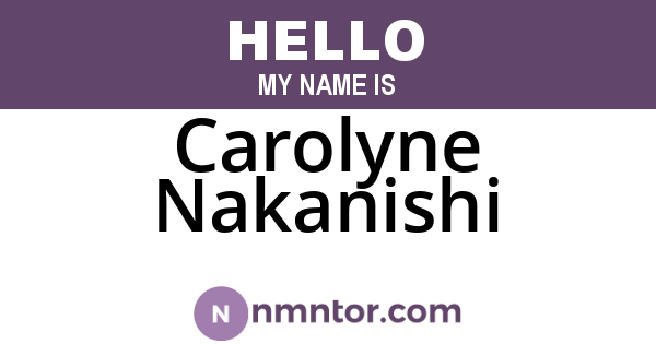 Carolyne Nakanishi