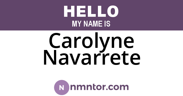 Carolyne Navarrete