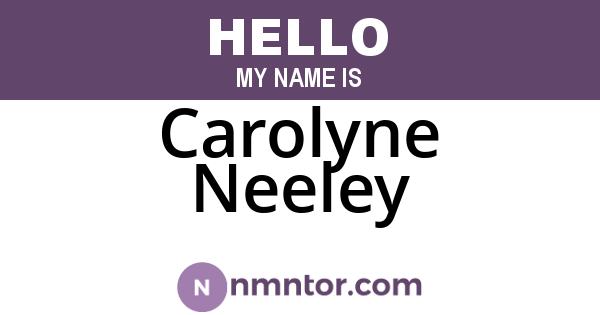 Carolyne Neeley