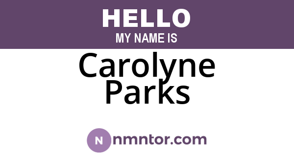 Carolyne Parks