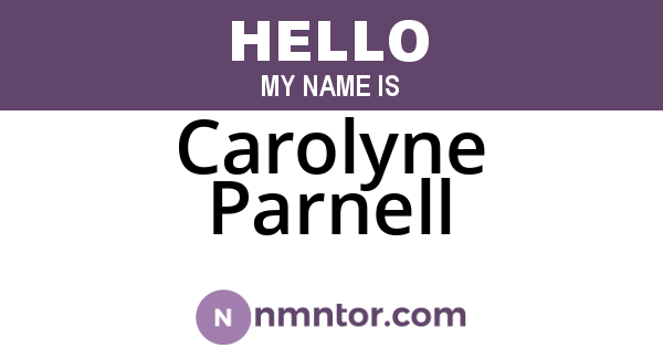 Carolyne Parnell