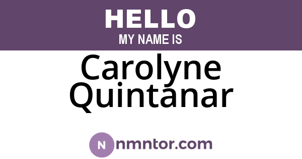 Carolyne Quintanar