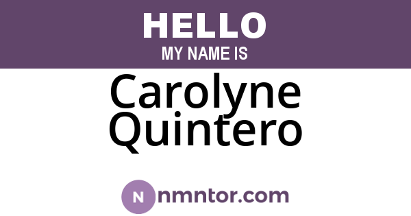 Carolyne Quintero