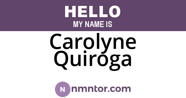 Carolyne Quiroga