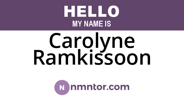 Carolyne Ramkissoon