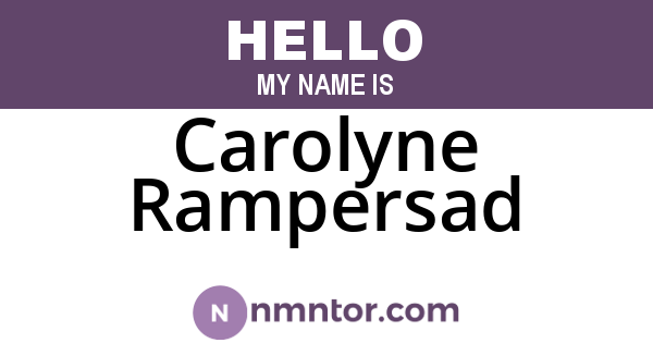 Carolyne Rampersad