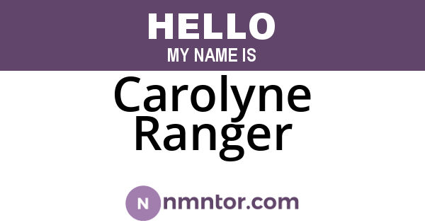 Carolyne Ranger
