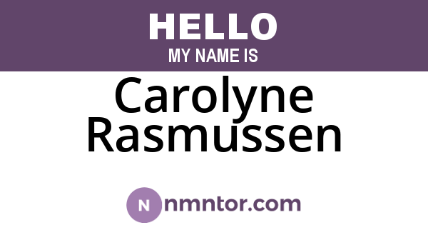 Carolyne Rasmussen
