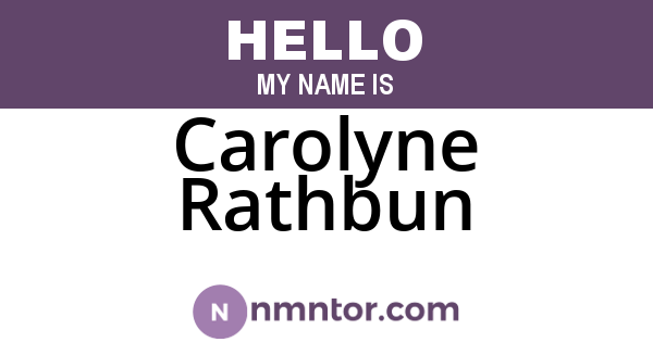 Carolyne Rathbun