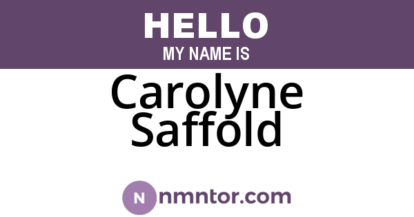 Carolyne Saffold