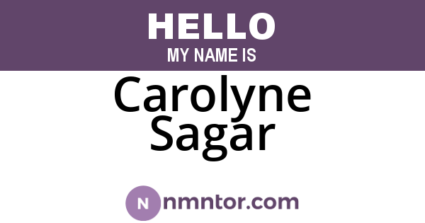 Carolyne Sagar