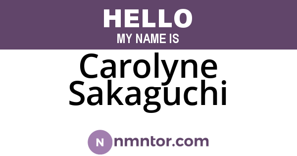 Carolyne Sakaguchi