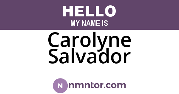 Carolyne Salvador