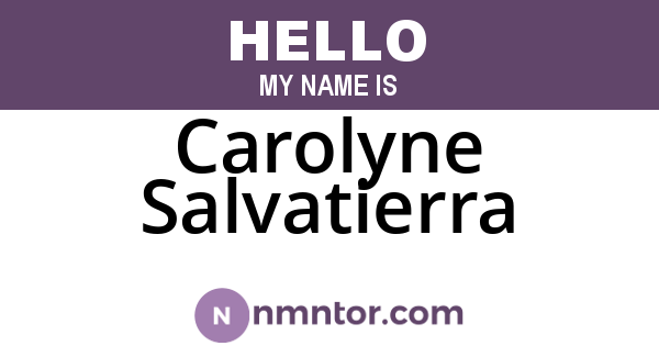 Carolyne Salvatierra
