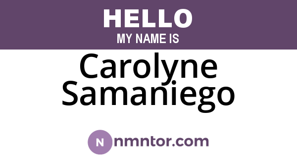 Carolyne Samaniego