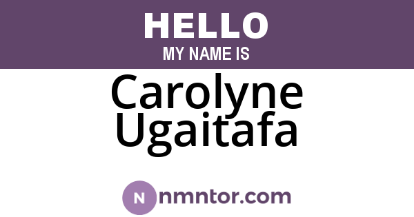 Carolyne Ugaitafa