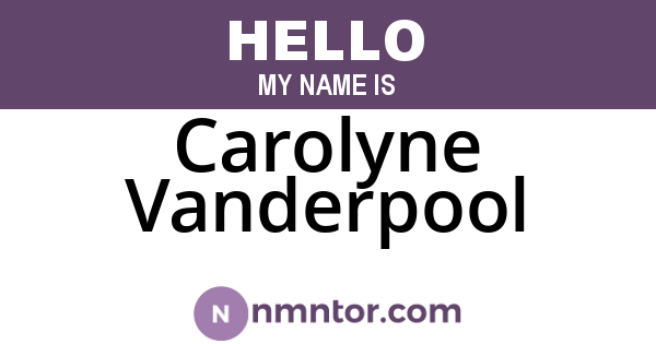 Carolyne Vanderpool