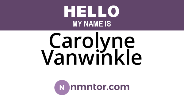 Carolyne Vanwinkle