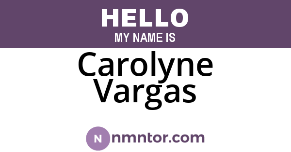 Carolyne Vargas
