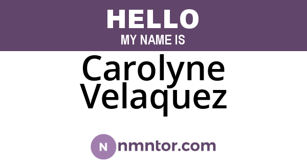 Carolyne Velaquez