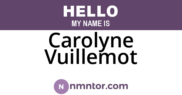Carolyne Vuillemot