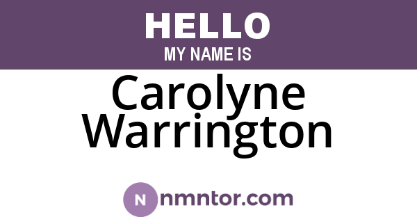 Carolyne Warrington