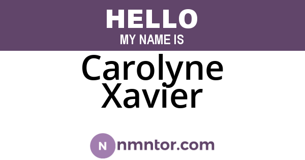 Carolyne Xavier