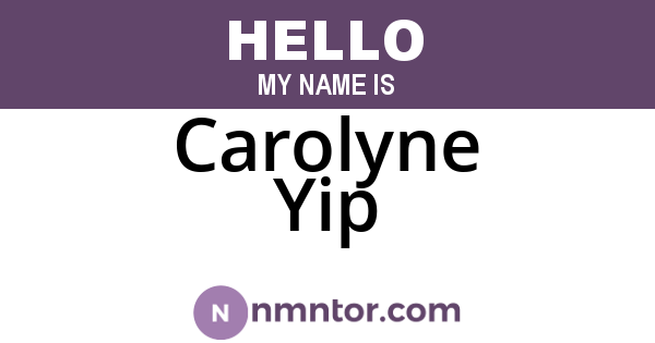 Carolyne Yip