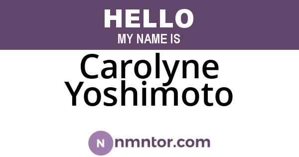 Carolyne Yoshimoto