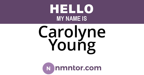 Carolyne Young
