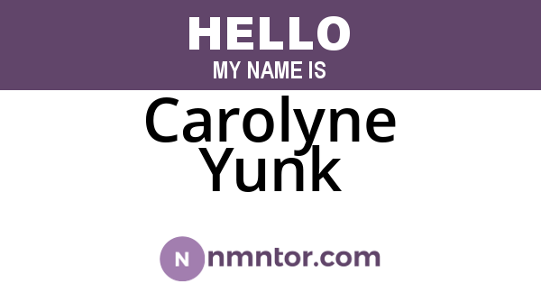 Carolyne Yunk