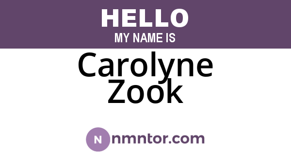 Carolyne Zook
