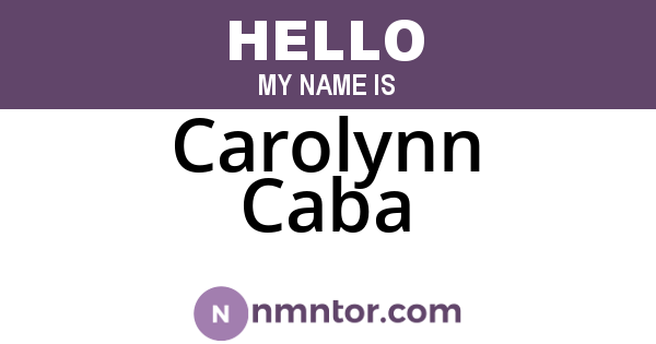 Carolynn Caba