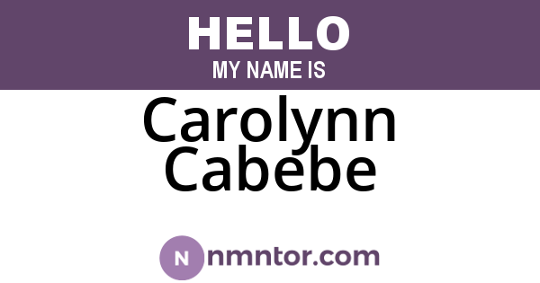 Carolynn Cabebe