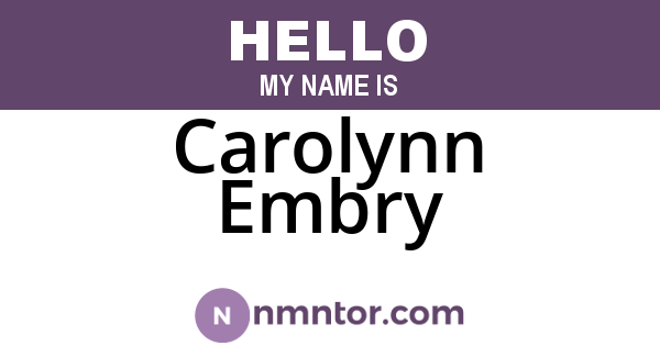 Carolynn Embry
