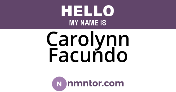 Carolynn Facundo