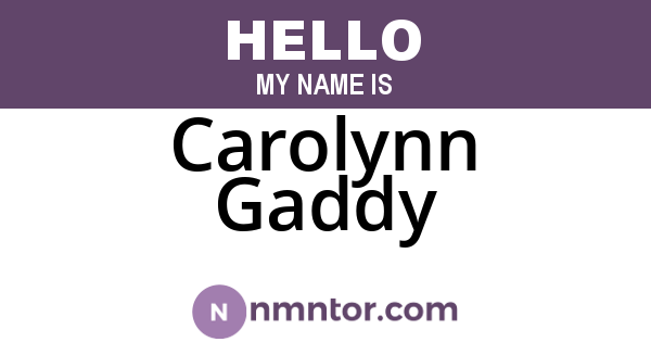 Carolynn Gaddy