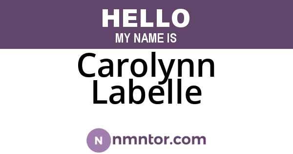 Carolynn Labelle