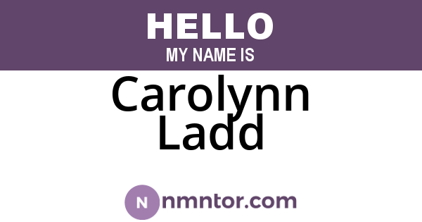 Carolynn Ladd