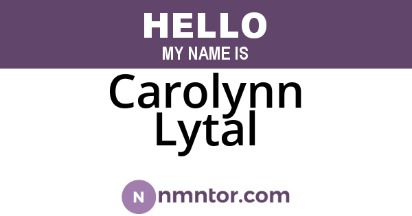Carolynn Lytal