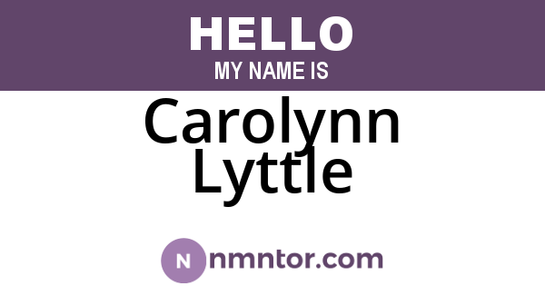 Carolynn Lyttle