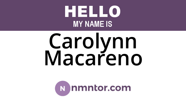 Carolynn Macareno