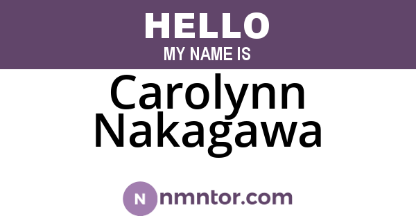 Carolynn Nakagawa