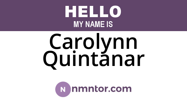 Carolynn Quintanar