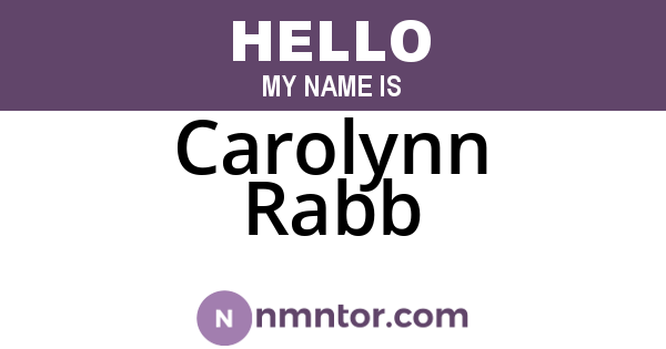 Carolynn Rabb
